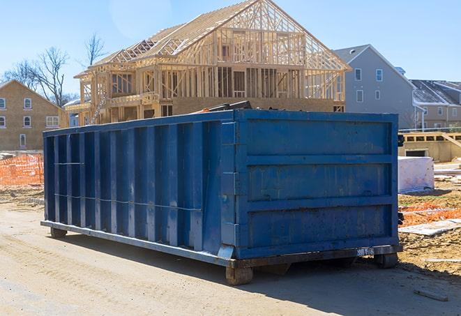 mobile trash containers with lids closed tightly